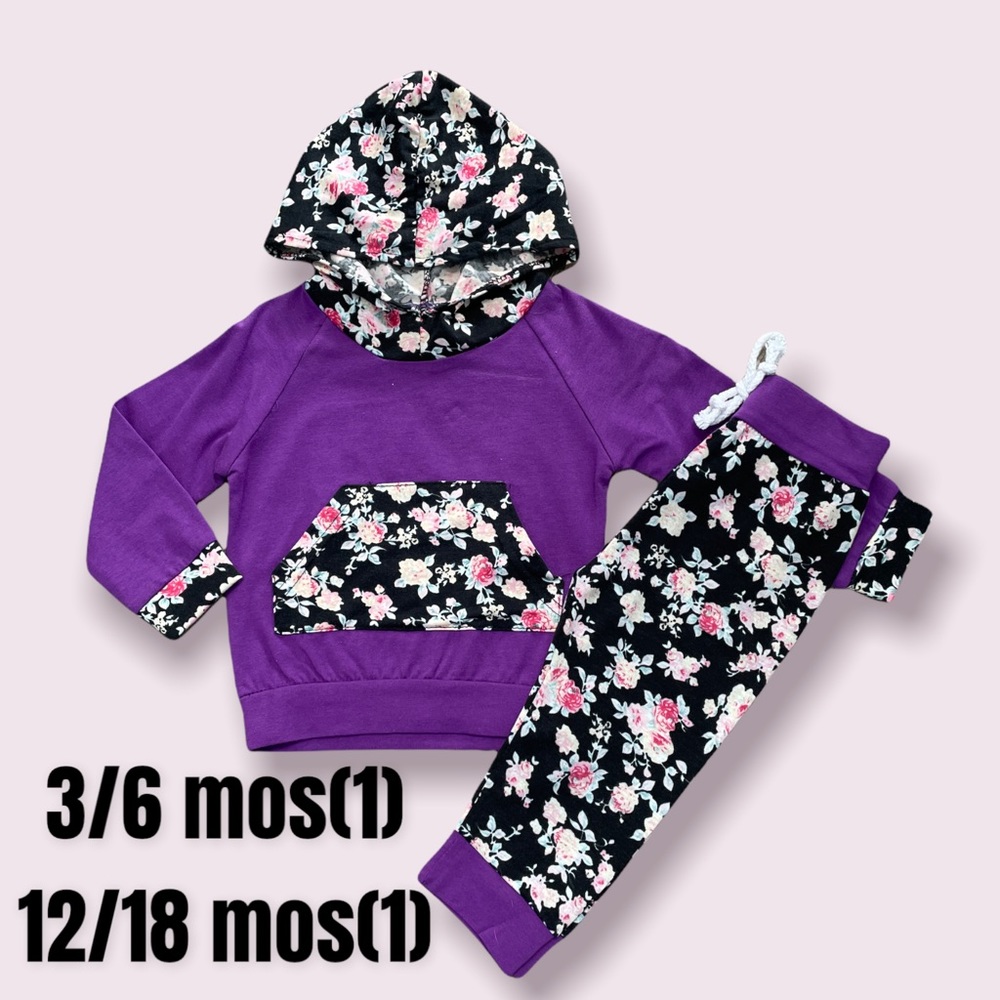 Boutique Baby Girls Purple 2pc Tracksuit